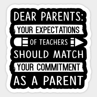 Your Commitment As A Parent Sticker